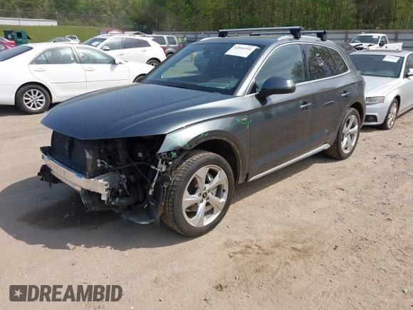 2022 Audi Q5 S line Premium Plus with VIN WA1EAAFY8N2001294, listed as a IAAI auction lot 42044244 with 56,967 mi miles and . Bid and sale history available at DreamBid. Image 17.