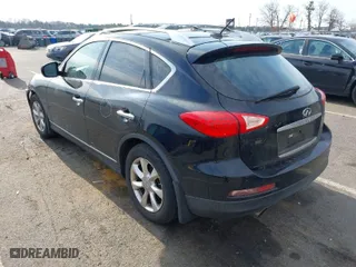 2008 Infiniti EX35 Journey with VIN JNKAJ09F58M355323, listed as a IAAI auction lot 41698756 with 124,829 mi miles. Bid and sale history available at carsss.com. Image 3.
