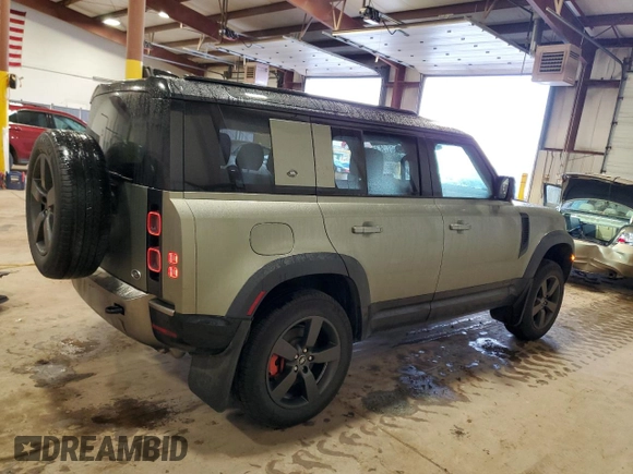 2020 Land Rover Defender X with VIN SALEX7EU4L2022865, listed as a Copart auction lot 51490495 with 81,314 mi miles and Salvage title. Bid and sale history available at DreamBid. Image 3.