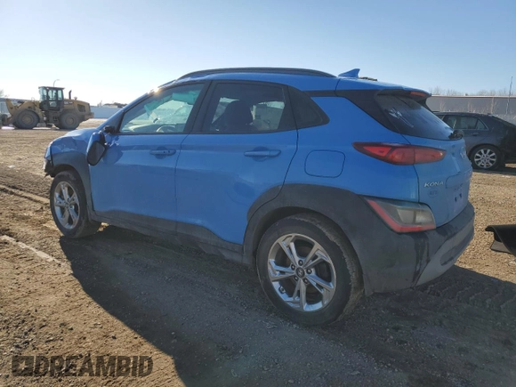 2022 Hyundai Kona SEL with VIN KM8K6CAB8NU922987, listed as a Copart auction lot 43413165 with 44,362 mi miles and Salvage Title. Bid and sale history available at DreamBid. Image 2.