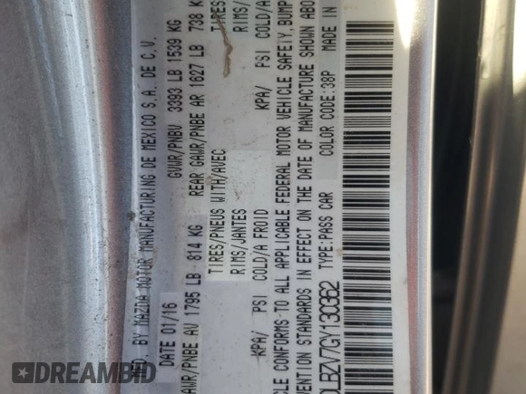 2016 Scion iA with VIN 3MYDLBZV7GY130362, listed as a Copart auction lot 48322475 with 118,689 mi miles and Salvage Title. Bid and sale history available at carsss.com. Image 12.