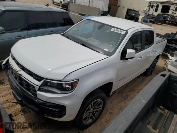 2022 Chevrolet Colorado 2WD Work Truck with VIN 1GCGSBEN6N1103224, listed as a Copart auction lot 50900595 with 68,783 mi miles and Salvage title. Bid and sale history available at DreamBid. Image 1.