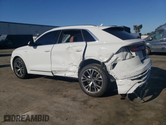 2023 Audi Q8 Premium Plus with VIN WA1EVBF13PD016600, listed as a Copart auction lot 72583044 with 31,983 mi miles and Salvage title. Bid and sale history available at DreamBid. Image 2.