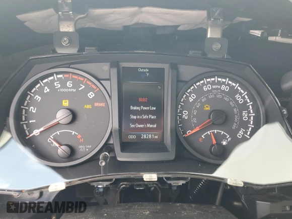 2021 Toyota Tacoma SR with VIN 3TYRX5GN2MT032229, listed as a Copart auction lot 59392875 with 28,281 mi miles and Salvage title. Bid and sale history available at DreamBid. Image 9.