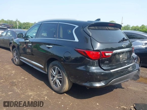 2020 Infiniti QX60 Pure with VIN 5N1DL0MM1LC501807, listed as a IAAI auction lot 42447446 with 37,184 mi miles and . Bid and sale history available at DreamBid. Image 3.