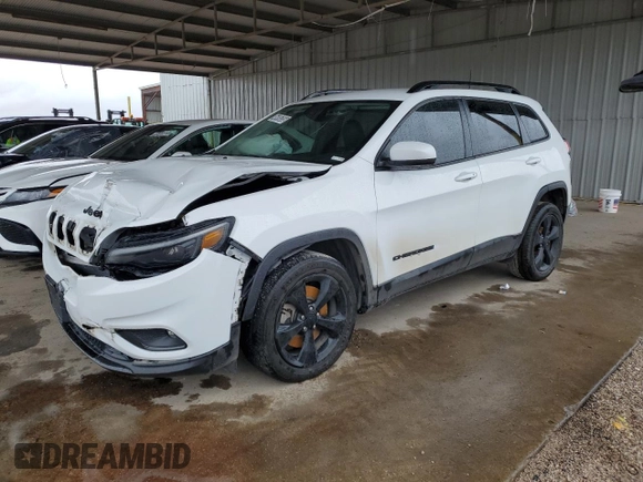 2021 Jeep Cherokee Altitude with VIN 1C4PJLLBXMD189510, listed as a Copart auction lot 46495355 with 105,293 mi miles and Salvage Title. Bid and sale history available at carsss.com. Image 1.