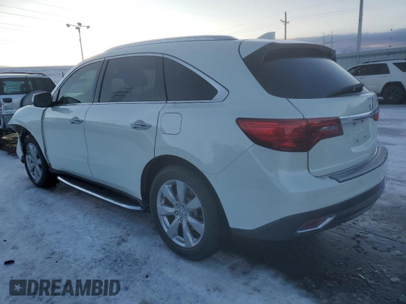 2015 Acura MDX Advance/Entertainment Pkg with VIN 5FRYD4H85FB002957, listed as a Copart auction lot 89292635 with 145,689 mi miles and Salvage Title. Bid and sale history available at carsss.com. Image 2.