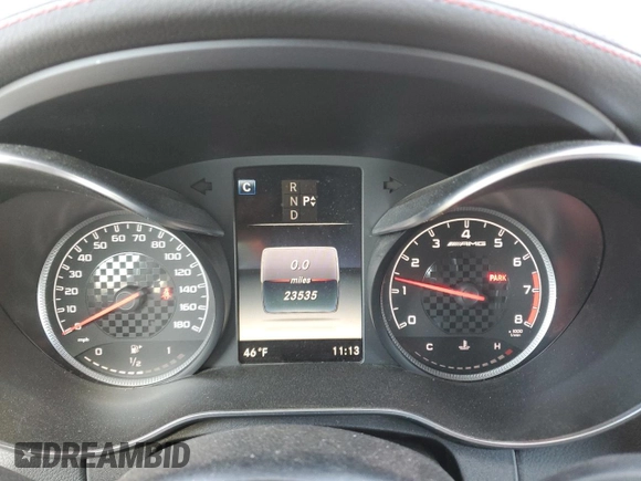 2018 Mercedes-Benz C 43 AMG with VIN WDDWK6EB5JF672965, listed as a Copart auction lot 47957245 with 23,535 mi miles and Salvage title. Bid and sale history available at DreamBid. Image 9.