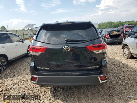 2019 Toyota Highlander Limited with VIN 5TDDZRFH3KS924540, listed as a Copart auction lot 64001705 with 128,356 mi miles and Salvage title. Bid and sale history available at DreamBid. Image 6.