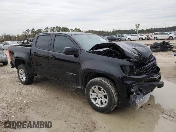 2021 Chevrolet Colorado 2WD LT with VIN 1GCGSCEA9M1278729, listed as a Copart auction lot 88572395 with 38,492 mi miles and Salvage Title. Bid and sale history available at carsss.com. Image 4.