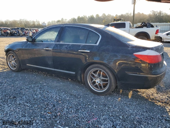 2009 Hyundai Genesis with VIN KMHGC46F09U032652, listed as a Copart auction lot 41647485 with 156,966 mi miles and Salvage Title. Bid and sale history available at carsss.com. Image 2.