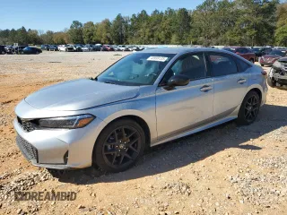 2025 Honda Civic Sport with VIN 2HGFE2F51SH542296, listed as a Copart auction lot 48999135 with 7,598 mi miles and Salvage title. Bid and sale history available at DreamBid. Image 1.
