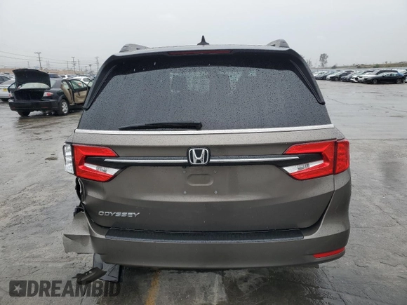 2021 Honda Odyssey EX-L with VIN 5FNRL6H77MB026329, listed as a Copart auction lot 48042705 with 45,046 mi miles and Salvage Title. Bid and sale history available at DreamBid. Image 6.