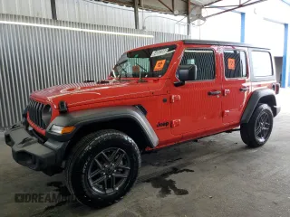 2025 Jeep Wrangler Sport S with VIN 1C4PJXDNXSW505828, listed as a Copart auction lot 64052395 with 11,383 mi miles and Clean title. Bid and sale history available at DreamBid. Image 1.