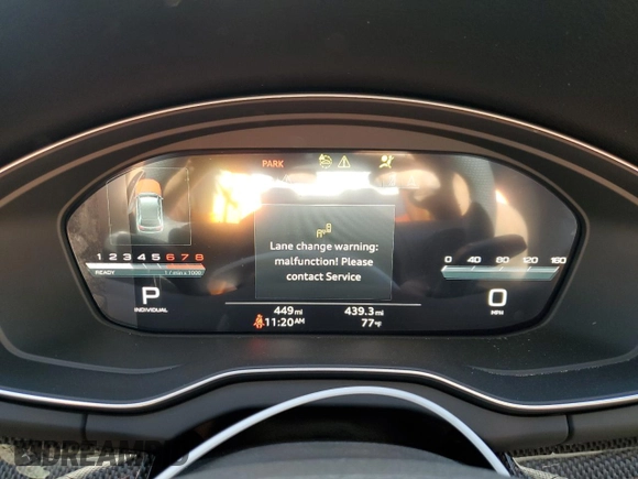 2025 Audi SQ5 Premium Plus with VIN WA1B4AFY6S2036938, listed as a Copart auction lot 88290625 with 449 mi miles and Salvage Title. Bid and sale history available at DreamBid. Image 9.