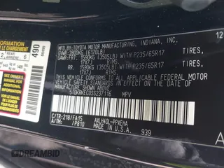 2025 Toyota Sienna LE z VIN 5TDKRKEC0SS237116, wystawiony jako IAAI lot #42384873 z przebiegiem 9 943 mil mil oraz . Historia ofert i sprzedaży dostępna na DreamBid. Obrazek 9.