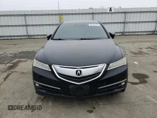 2015 Acura TLX V6 Advance with VIN 19UUB2F7XFA004587, listed as a Copart auction lot 86142474 with 0 mi miles and Salvage Title. Bid and sale history available at carsss.com. Image 5.