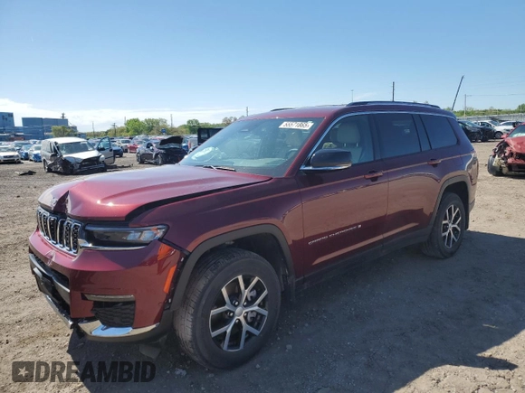 2024 Jeep Grand Cherokee Limited with VIN 1C4RJKBG3R8916325, listed as a Copart auction lot 55571865 with 35,657 mi miles and Salvage title. Bid and sale history available at DreamBid. Image 1.