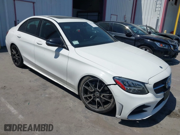 2019 Mercedes-Benz C 300 with VIN 55SWF8DBXKU313935, listed as a IAAI auction lot 42023753 with 120,777 mi miles and . Bid and sale history available at DreamBid. Image 1.