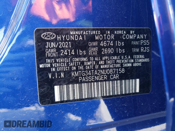 2022 Genesis G70 2.0T with VIN KMTG34TA2NU087158, listed as a Copart auction lot 51436075 with 30,069 mi miles and Salvage Title. Bid and sale history available at carsss.com. Image 15.