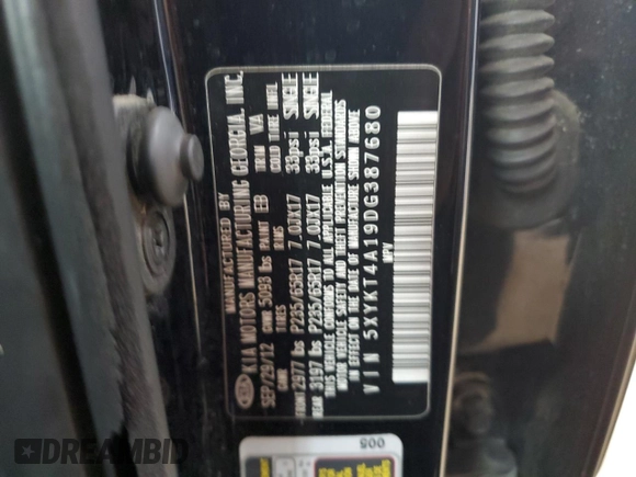 2013 Kia Sorento LX with VIN 5XYKT4A19DG387680, listed as a Copart auction lot 72417584 with 168,852 mi miles and Clean title. Bid and sale history available at DreamBid. Image 13.