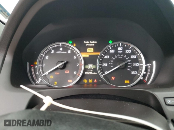 2016 Acura TLX Advance with VIN 19UUB3F74GA000641, listed as a Copart auction lot 55350555 with 135,221 mi miles and Salvage title. Bid and sale history available at DreamBid. Image 9.