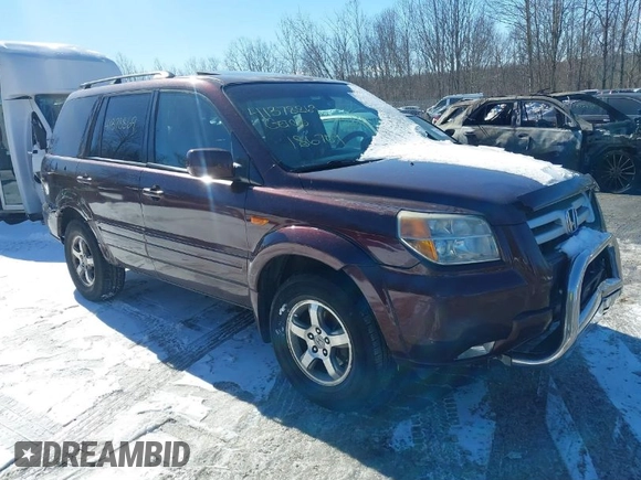 2008 Honda Pilot EX-L with VIN 5FNYF18558B033192, listed as a IAAI auction lot 41378869 with 186,709 mi miles. Bid and sale history available at carsss.com. Image 1.