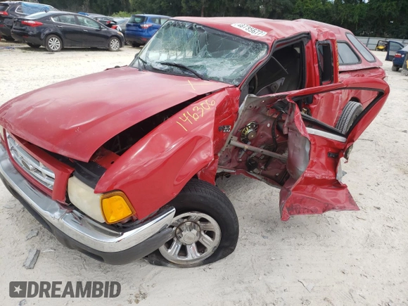 2001 Ford Ranger XL with VIN 1FTYR14U51TA69598, listed as a Copart auction lot 48735672 with 146,306 mi miles and Salvage Title. Bid and sale history available at carsss.com. Image 9.