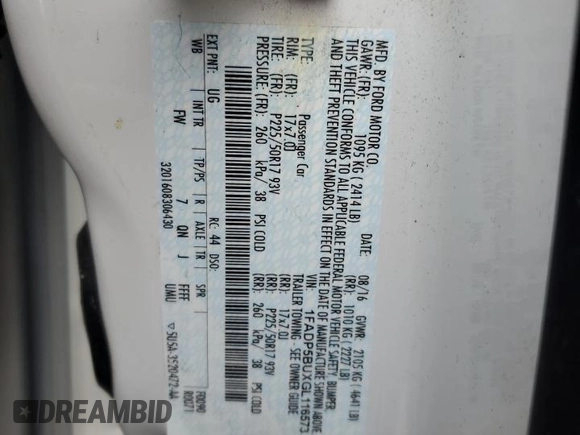 2016 Ford C-Max SEL with VIN 1FADP5BUXGL116573, listed as a Copart auction lot 51226965 with 113,787 mi miles and Clean Title. Bid and sale history available at DreamBid. Image 12.