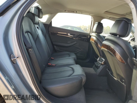 2012 Audi A8 with VIN WAURVAFD4CN023004, listed as a Copart auction lot 50181715 with 121,590 mi miles and Salvage title. Bid and sale history available at DreamBid. Image 10.