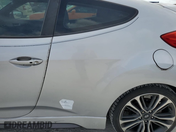 2016 Hyundai Veloster Turbo with VIN KMHTC6AEXGU255318, listed as a Copart auction lot 77101544 with 0 mi miles and Salvage Title. Bid and sale history available at carsss.com. Image 12.