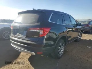 2021 Honda Pilot EX-L with VIN 5FNYF6H51MB088939, listed as a Copart auction lot 84930544 with 37,997 mi miles and Salvage Title. Bid and sale history available at DreamBid. Image 3.