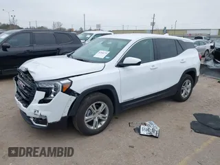 2024 GMC Terrain SLE with VIN 3GKALMEG3RL382747, listed as a IAAI auction lot 41568279 with 9,222 mi miles. Bid and sale history available at carsss.com. Image 2.