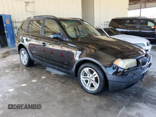 2005 BMW X3 3.0i with VIN WBXPA93435WD14234, listed as a Copart auction lot 46112025 with 114,353 mi miles and Salvage title. Bid and sale history available at DreamBid. Image 4.