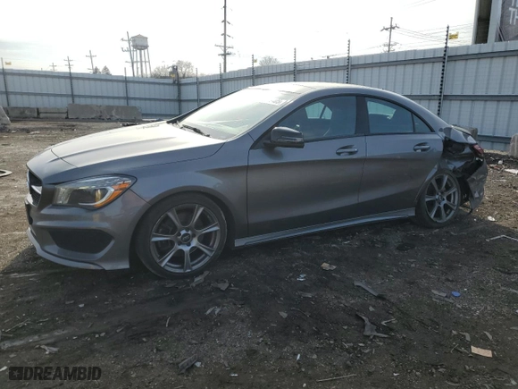 2014 Mercedes-Benz CLA-Class CLA 250 with VIN WDDSJ4GB1EN090599, listed as a Copart auction lot 43669405 with 176,299 mi miles and Salvage Title. Bid and sale history available at carsss.com. Image 1.