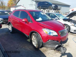 2015 Buick Encore with VIN KL4CJASB8FB263763, listed as a IAAI auction lot 40643355 with 91,215 mi miles. Bid and sale history available at carsss.com. Image 1.