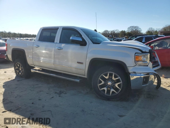 2015 GMC Sierra 1500 SLT with VIN 3GTU2VEJ3FG124648, listed as a Copart auction lot 85793574 with Not Provided miles and Salvage Title. Bid and sale history available at DreamBid. Image 4.