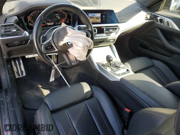 2023 BMW 4 Series 430i with VIN WBA23AT02PCL61138, listed as a Copart auction lot 45606085 with 18,698 mi miles and Salvage title. Bid and sale history available at DreamBid. Image 8.