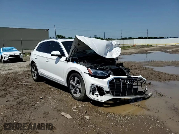 2023 Audi Q5 Premium with VIN WA1ABAFY8P2169578, listed as a Copart auction lot 55917595 with 29,356 mi miles and Salvage title. Bid and sale history available at DreamBid. Image 14.