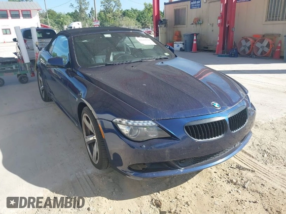 2010 BMW 6 Series 650i with VIN WBAEB5C53AC225241, listed as a IAAI auction lot 41642038 with 134,310 mi miles. Bid and sale history available at carsss.com. Image 1.