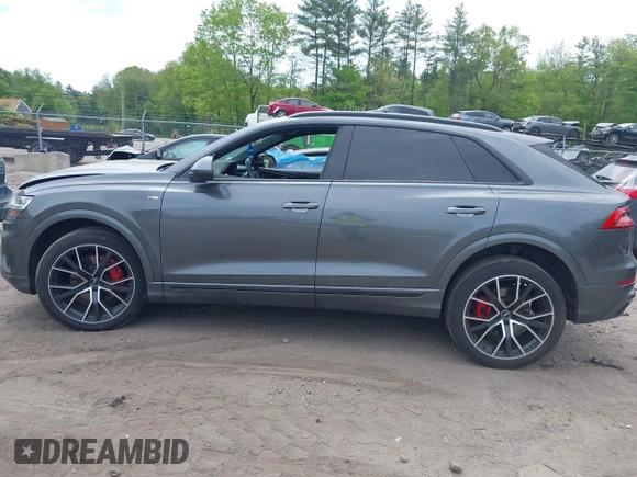 2021 Audi Q8 Premium Plus with VIN WA1EVAF14MD036327, listed as a IAAI auction lot 42237144 with 59,157 mi miles and . Bid and sale history available at DreamBid. Image 14.
