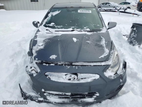 2013 Hyundai Accent GL with VIN KMHCT5AE4DU059431, listed as a Copart auction lot 43833235 with 1 mi miles and Salvage Title. Bid and sale history available at carsss.com. Image 5.