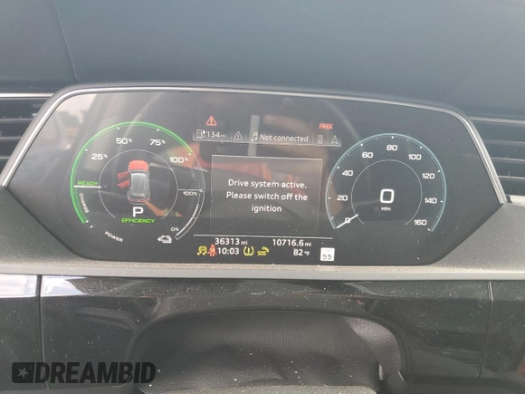 2019 Audi e-tron Premium Plus with VIN WA1LAAGE9KB022355, listed as a Copart auction lot 56298783 with 36,313 mi miles. Bid and sale history available at carsss.com. Image 9.