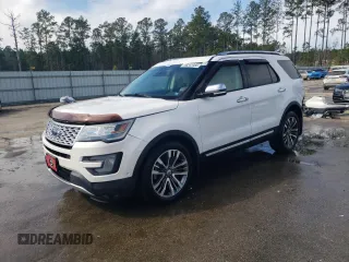 2016 Ford Explorer Platinum with VIN 1FM5K8HT9GGA74334, listed as a Copart auction lot 46242485 with 118,728 mi miles and Salvage Title. Bid and sale history available at DreamBid. Image 1.