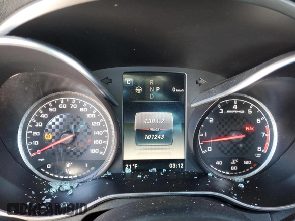 2017 Mercedes-Benz C 43 AMG with VIN 55SWF6EB2HU198159, listed as a Copart auction lot 44592335 with 101,243 mi miles and Clean Title. Bid and sale history available at DreamBid. Image 9.