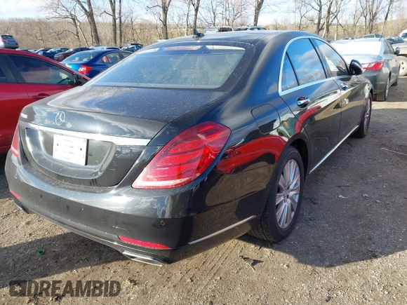 2014 Mercedes-Benz S-Class S 550 with VIN WDDUG8CB8EA043744, listed as a IAAI auction lot 41247182 with 97,163 mi miles. Bid and sale history available at carsss.com. Image 4.