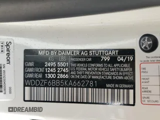 2019 Mercedes-Benz E-Class AMG E 53 with VIN WDDZF6BB5KA662781, listed as a Copart auction lot 48910495 with 133,146 mi miles and Clean Title. Bid and sale history available at carsss.com. Image 12.
