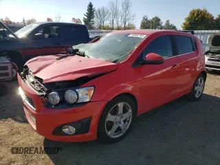 2016 Chevrolet Sonic LT with VIN 1G1JC6SBXG4155762, listed as a Copart auction lot 76995744 with 116,254 mi miles and Salvage Title. Bid and sale history available at carsss.com. Image 1.