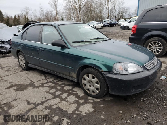 1999 Honda Civic VP z VIN 2HGEJ6612XH519340, wystawiony jako Copart lot #45510895 z przebiegiem 192 955 mil mil oraz Szkoda całkowita • Salvage title. Historia ofert i sprzedaży dostępna na DreamBid. Obrazek 4.