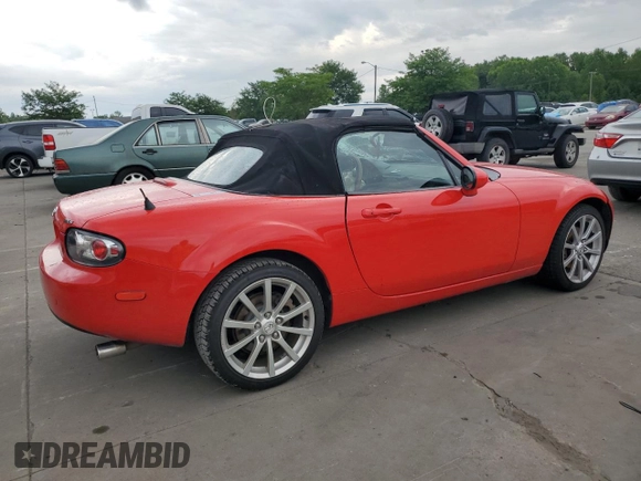 2006 Mazda MX-5 Miata Grand Touring with VIN JM1NC25F260102320, listed as a Copart auction lot 63183595 with 205,383 mi miles and Salvage title. Bid and sale history available at DreamBid. Image 3.